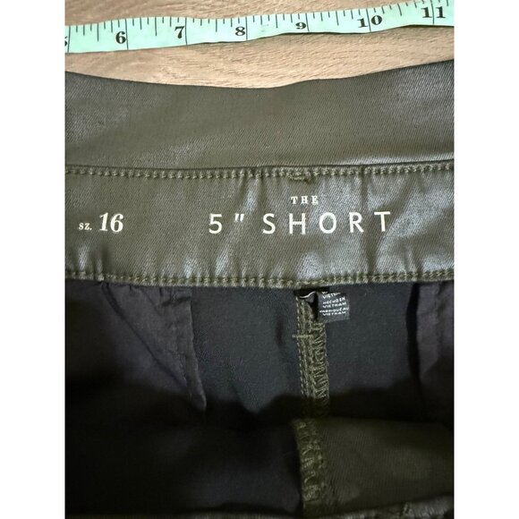 White House Black Market Coated Denim Paperbag Shorts - Picture 5 of 11